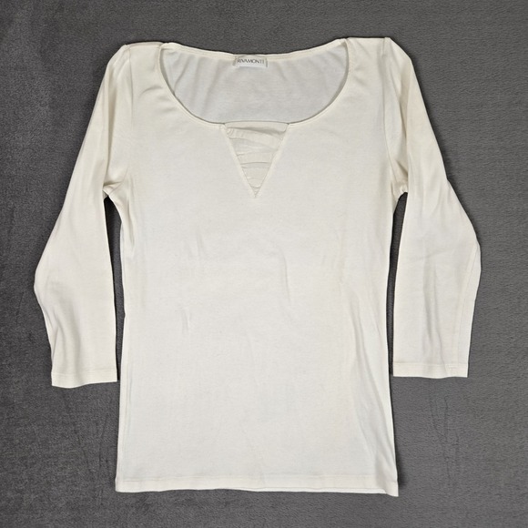 Rivamonti Tops - Rivamonti Shirt Womens Medium White Long Sleeve Cotton Classic Top Blouse